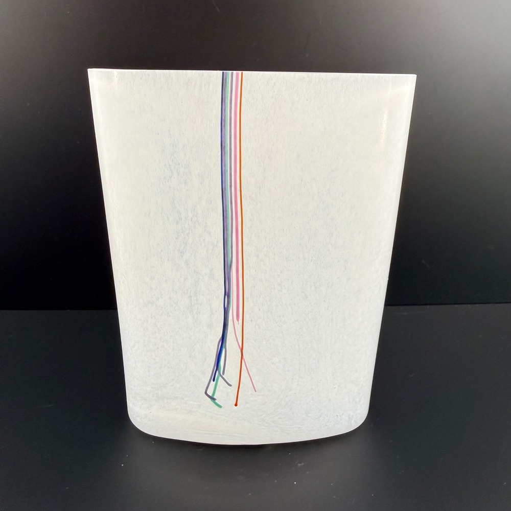 Kosta Boda Rainbow Series Vase #48226 Signed Bertil Vallien Swedish Art Glass